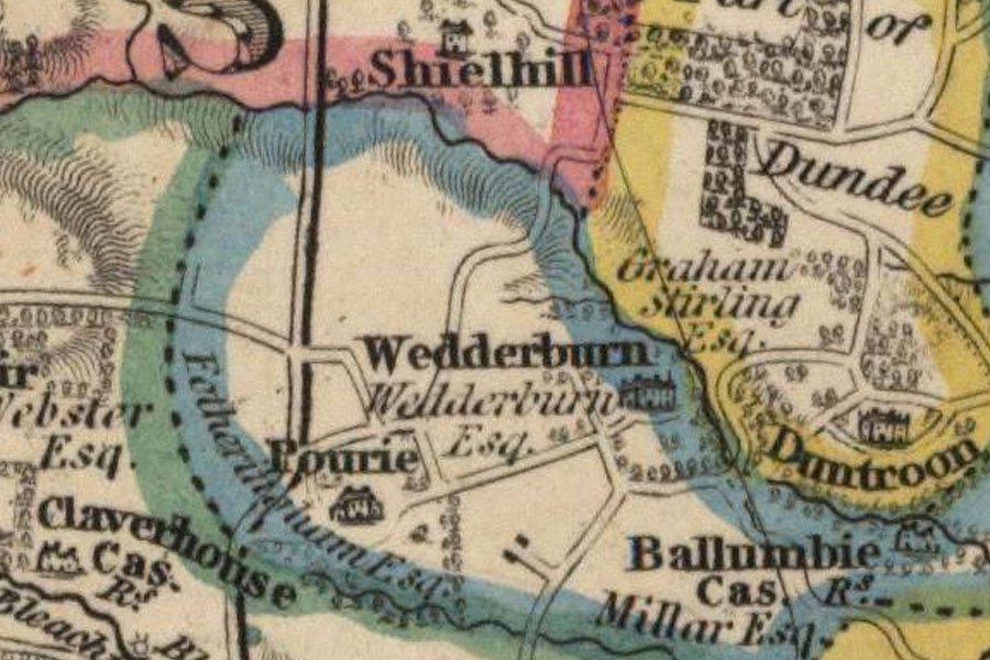 Wedderburn Castle (site of) Castle in Murroes, Angus Stravaiging around Scotland